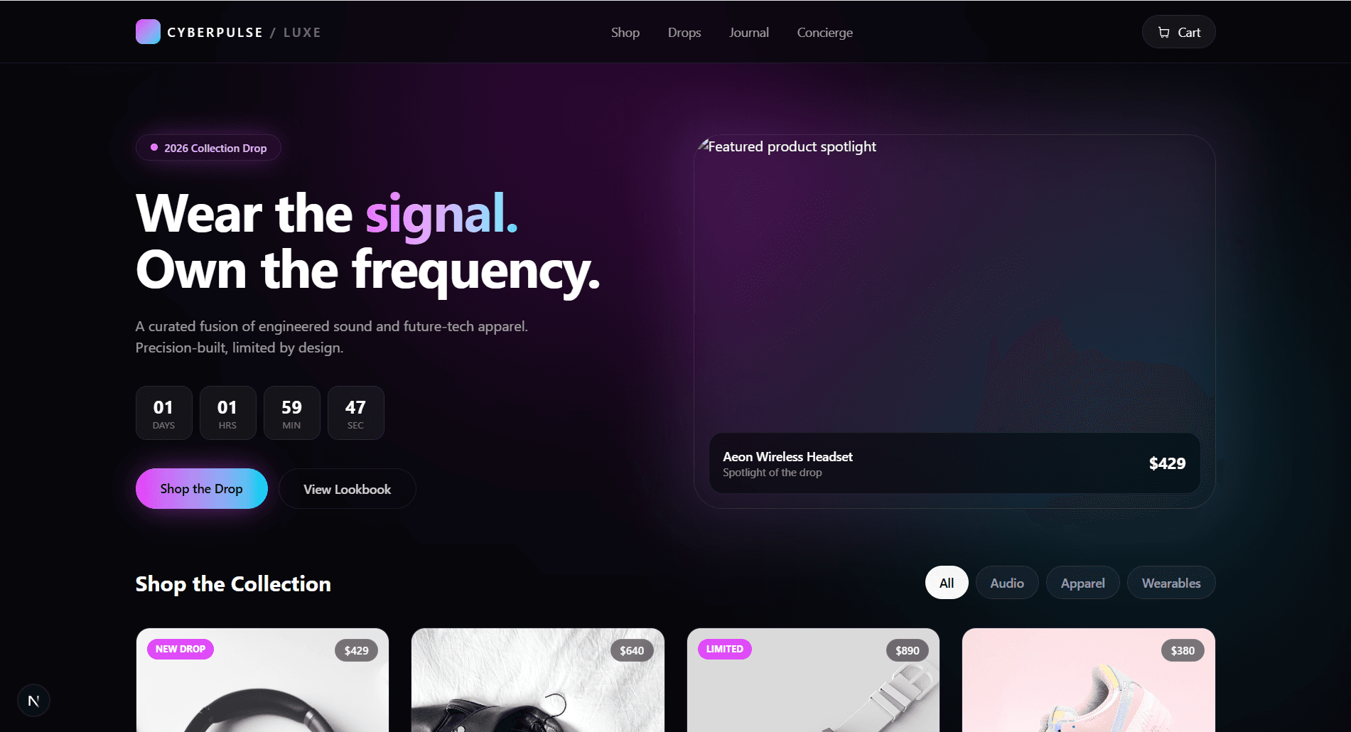 Storeline template preview
